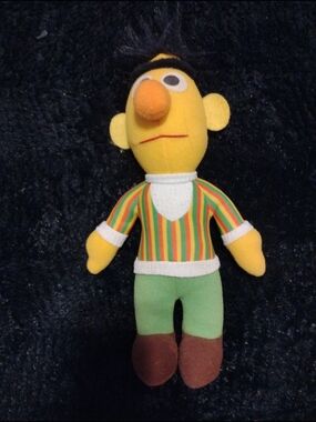 Sesame Street Yellow Bert Plush with Green Pants and Brown Shoes